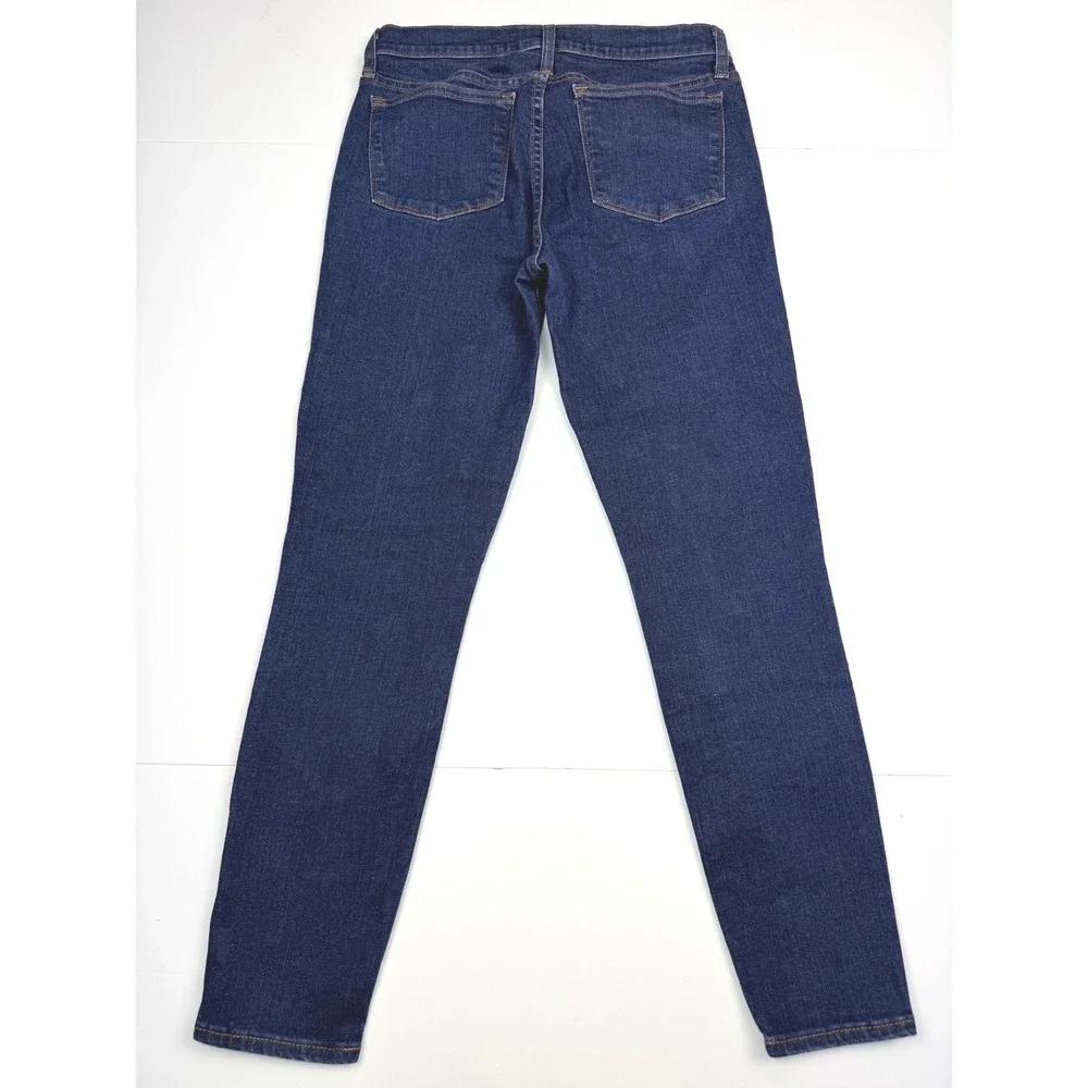 J.Crew 8 Toothpick Skinny Jeans Dark Wash Denim Size 29 Mid Rise Slim Fit